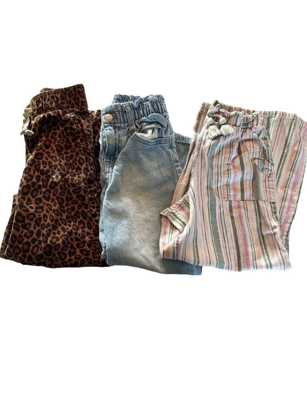 Girls Old Nay Leopard, Cat and Jack Jeans, Pink/Green Art Class (all size 6)